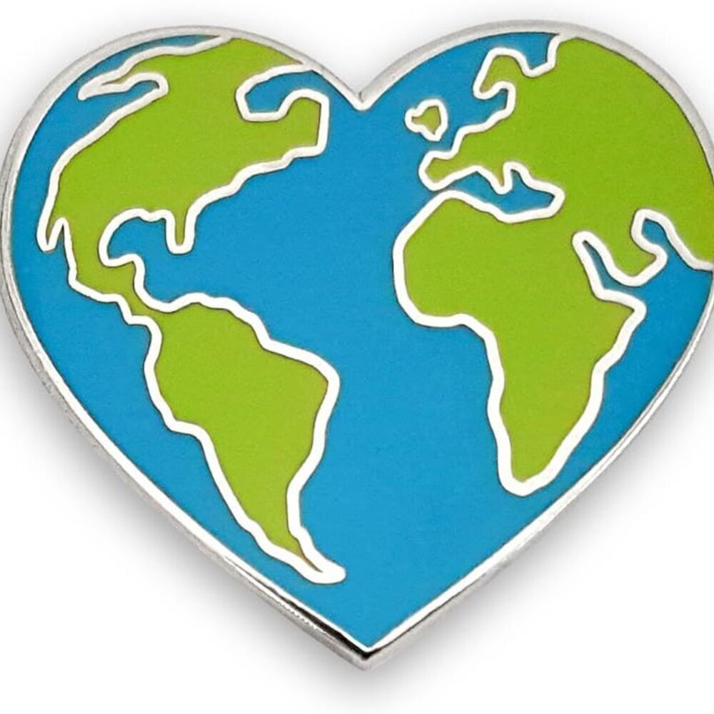 Earth Heart Enamel Lapel Pin